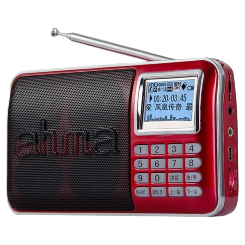 ahma爱华888便携立体声收音机大屏幕蓝牙音箱多功能插卡唱戏机