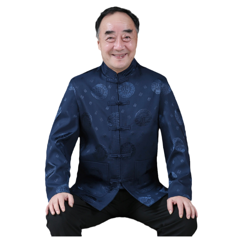 唐装老人爷爷过寿生日衣服春秋季