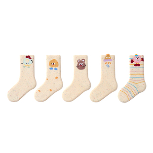 【点点棉袜】儿童袜子女童秋冬新疆棉高筒童袜冬季女孩宝宝中筒袜