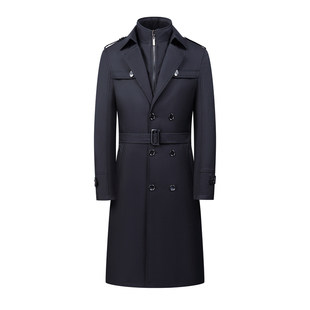 培蒙男式中长款大码一衣三穿可拆卸羽绒服内胆加厚冬季百搭男外套