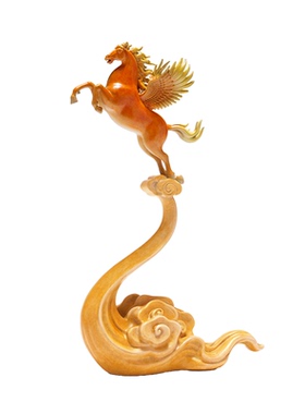 黄铜摆件《飞天小马》客厅桌面铜马摆件家居装饰工艺品乔迁礼物