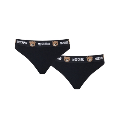 【季末特惠】Moschino underwear 女士泰迪熊刺绣内裤两条装