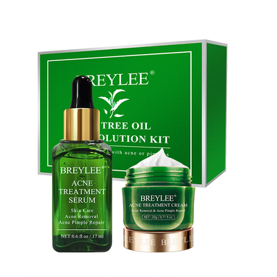 BREYLEE ACNE TREATMENT KIT 茶树祛痘祛痘印黑头套装精华液面霜