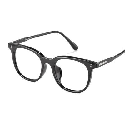 目戏素颜黑框眼镜女大框镜架