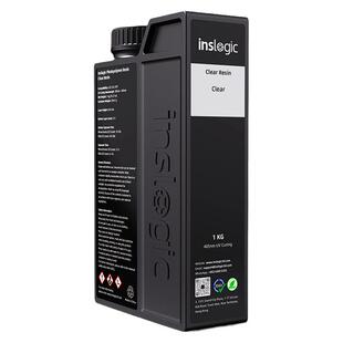 Inslogic高透树脂3D打印耗材LCD波长405nm透明光敏树脂高透明抗黄蓝变低收缩率精度高适用黑格爱乐酷普罗森