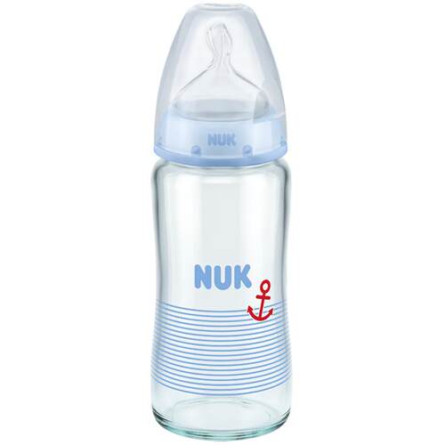 NUK德国进口玻璃奶瓶宽口径新生婴儿0-6个月一岁以上宝宝专用防呛
