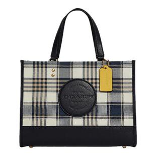 COACH 蔻驰 Dempsey 女士时尚格纹款托特包斜挎包