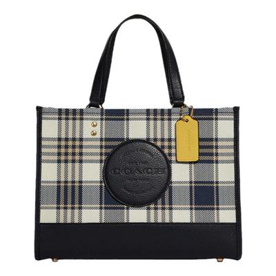 女士时尚格纹款托特包斜挎包蔻驰