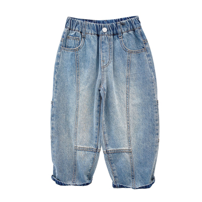 韩版个性工装版型牛仔裤