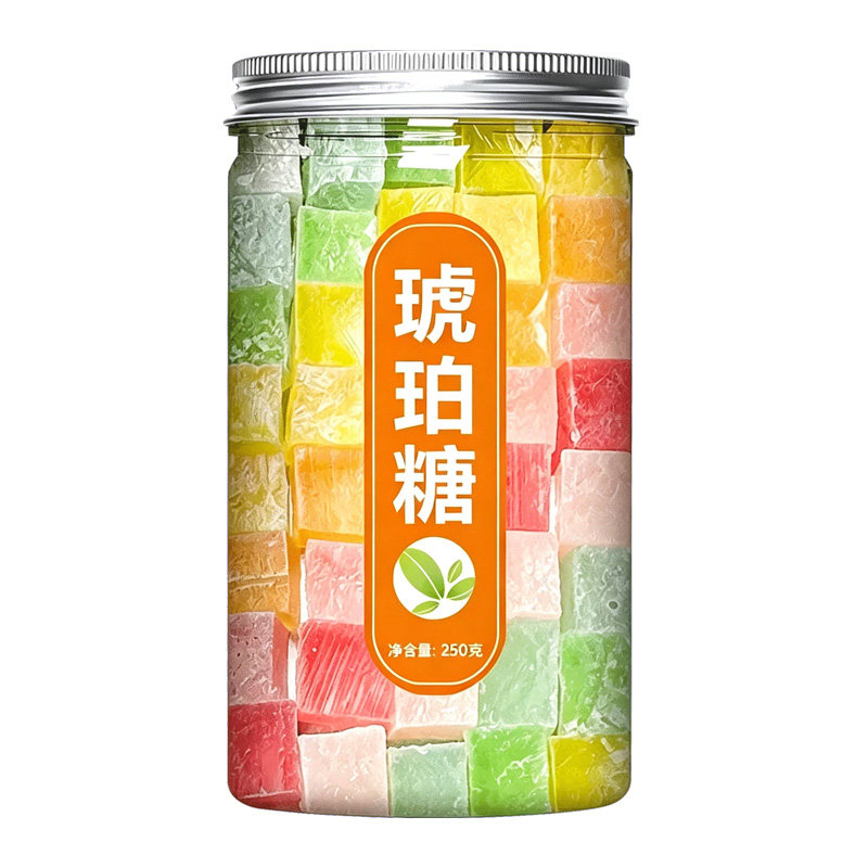 琥珀糖可食用儿童休闲网红彩虹高颜值水果糖果零食手工官方旗舰店