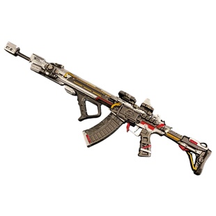 三角洲行动周边腾龙突击步枪气象感应合金玩具武器金属模型钥匙扣