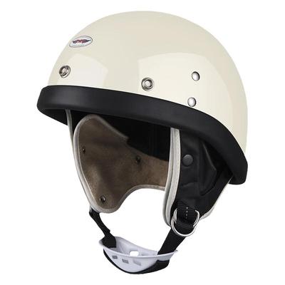 AMZ男士巡航复古机车日式踏板车头盔夏季半盔女士电动车轻便瓢盔