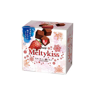 日本进口Meiji明治雪吻巧克力冬季限定礼盒装牛奶草莓夹心抹茶味