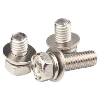 镀镍十字槽外六角组合螺丝钉