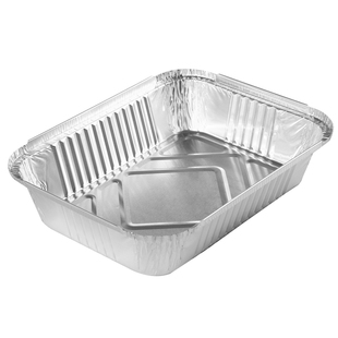 一次性餐盒锡纸盒烘焙烤鱼盒铝箔盒高端焗饭外卖意面长方形打包盒