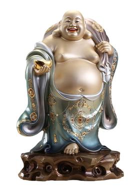 黄铜手工彩绘大肚弥勒佛佛像摆件