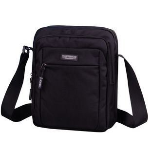 男士单肩包休闲牛津布斜挎包男竖款商务背包大容量出行便携包新款