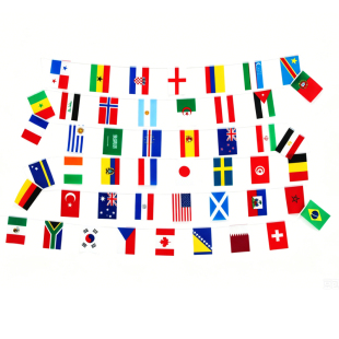 2026美加墨世界杯串旗小国旗巴西美国德国旗子公司装饰吊旗酒吧氛围体彩票站餐厅商场装饰万国大挂旗彩旗制作