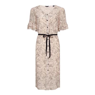 雅格狮丹女连衣裙显瘦收腰