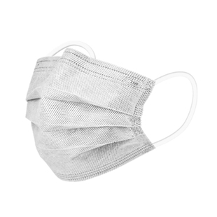 朝美灰色活性炭防尘口罩一次性四层4防异味透气成人防护独立包装