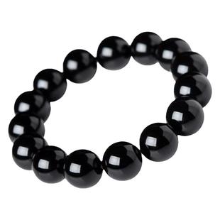 红玛瑙手串东海水晶玉髓翡翠宝玉石散珠子马本命年礼物黑玛瑙手链