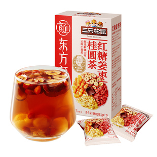 东方颜究生_红糖姜枣桂圆茶健康红枣枸杞茶饮冲泡年货三只松鼠