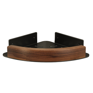 胡桃木卫生间置物架免打孔浴室洗漱台厕所转角中古风收纳三角架子