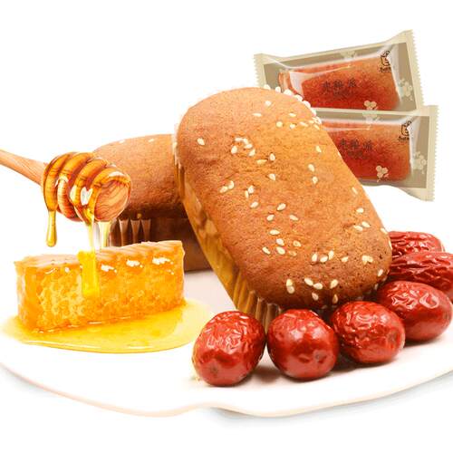枣粮先生蜂蜜红枣蛋糕零食枣糕整箱营养早餐面包