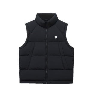 FILA FUSION斐乐潮牌男士羽绒马甲2026冬季新款保暖立领背心外套
