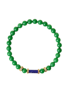 帝王绿翡翠干青招财开运手串