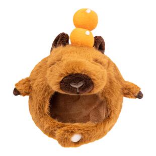 KKV正品VEF奇奇怪怪的它们卡皮巴拉头套水豚毛绒公仔娃衣