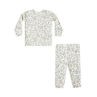 Quincy Mae童装秋冬新款男女宝长袖竹纤维家居套装秋衣秋裤打底衫