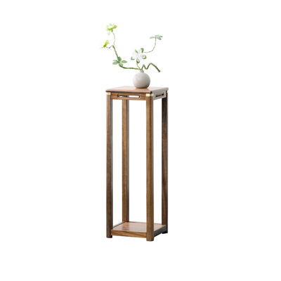 原木中式胡桃木实木花架