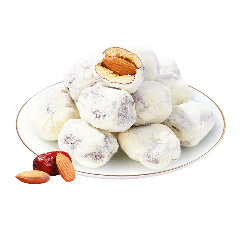 网红巴旦木奶枣夹心新款疆无核奶枣特产坦杏仁独立包装酪零食小吃