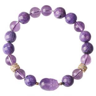 天然紫水晶手串女款紫龙晶招财转运手链女送女友闺蜜生日上岸礼物