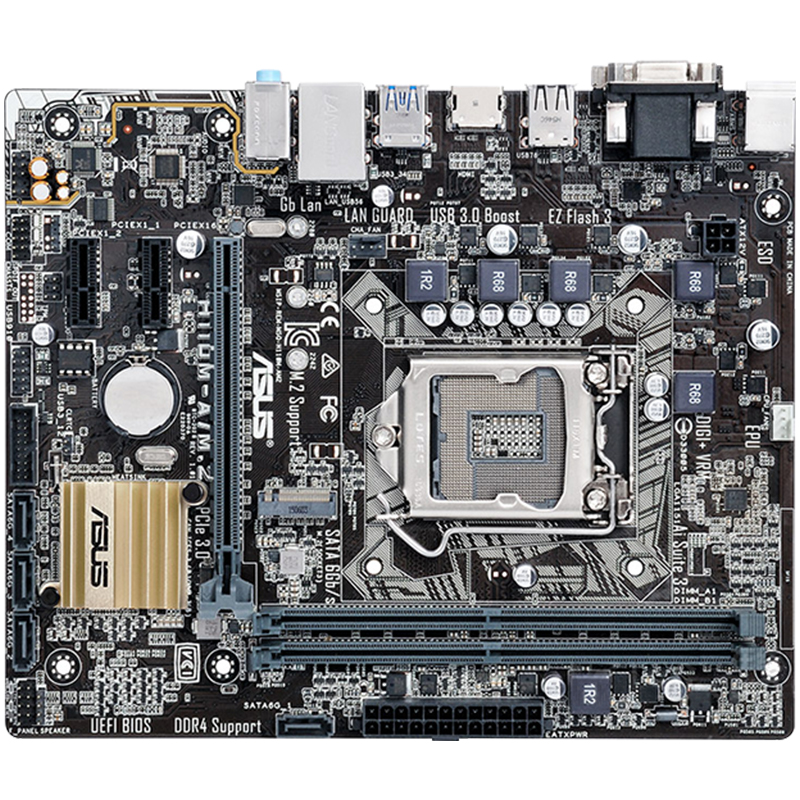 全新Asus/华硕H110M-F/K/E/C/A/D主板i5 6500 7500 DDR4 M.2 HDMI