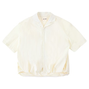 【断码清仓】JUST SHINE/时晒法式泡泡短袖衬衫衬衣独特气质