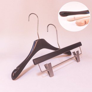 架成人 实木衣架浅色收纳无防滑痕架衣服加粗夹裤 批发服装 店女装