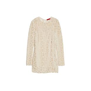 MAX&Co.春夏气质绳结编织平纹针织长袖迷你裙6621014