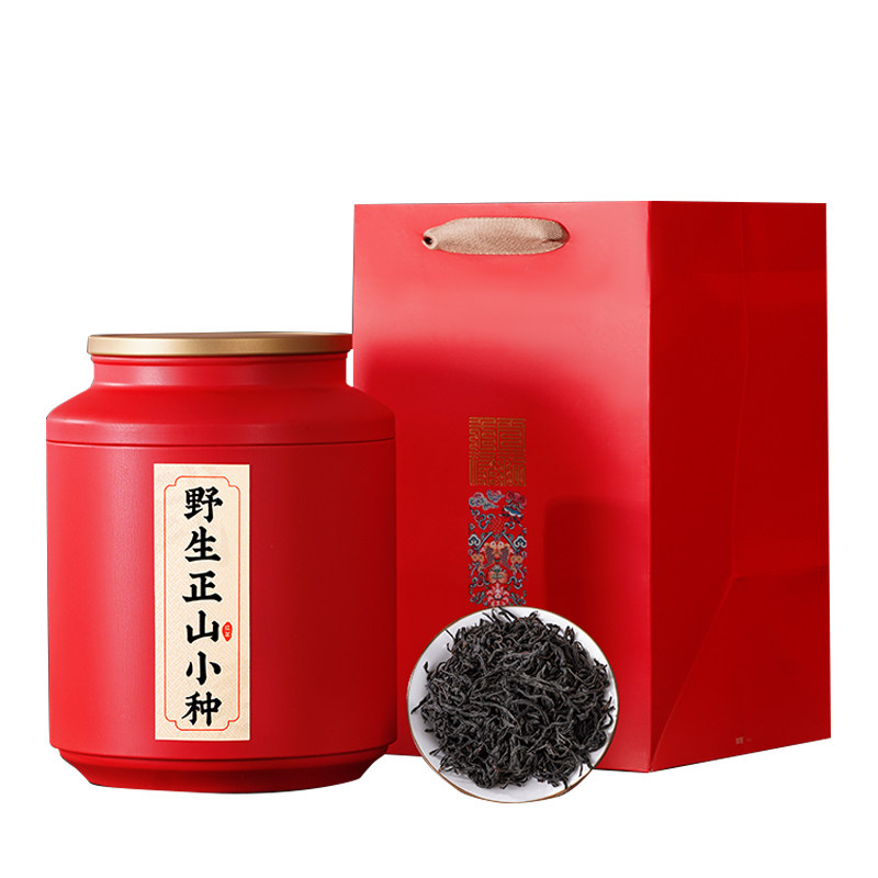 桐木关红茶正山小种武夷山特级野茶正宗浓香新茶叶送礼罐装金骏眉