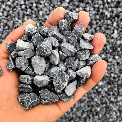 石子灰色砾石庭院青石子玄武岩碎石子日式枯山水庭院户外铺面黑石