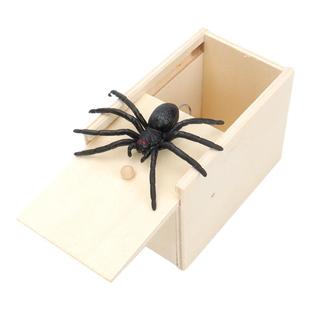 抖音同款整蛊道具吓一跳整人恶搞小虫盒子吓人恐怖小木盒蜘蛛盒