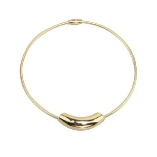 钛钢项链不掉色冷淡金属风弯管项圈时尚百搭弹簧颈链高级感锁骨链