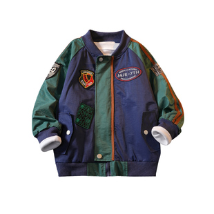 男童春装新品2026儿童外套男孩棒球服春秋上衣女童中大童运动服潮