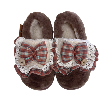 外穿女士包跟宫廷风新款室内保暖