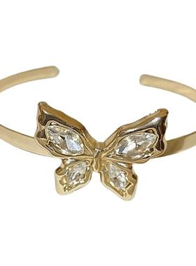 新款蝴蝶开口手镯臂环高级轻奢