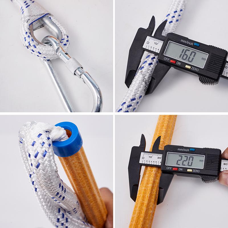 消防软梯耐磨防滑救援绳梯绝缘爬梯树脂消防绳梯逃生梯训练可折叠