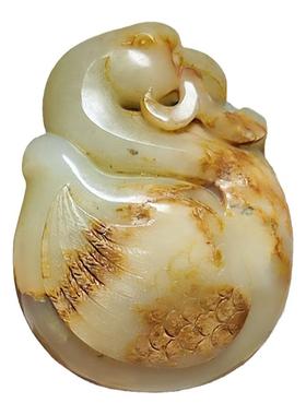 新疆和田玉籽料手把件挂件纯天然