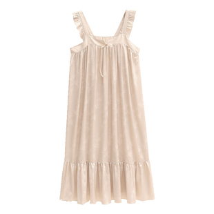 吊带睡裙女睡衣丝绸冰丝夏季夏天仿真丝长款连衣裙高级感法式大码