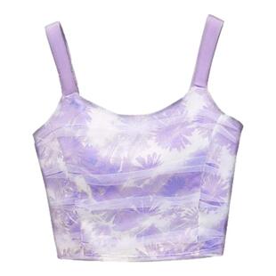 专业运动内衣一体式固定杯普拉提健身文胸跑步瑜伽服背心女遮副乳